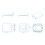 600mm Bathroom Modern Vanity Unit Basin Close Coupled Square Toilet Gloss Grey 11