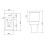 600mm Bathroom Modern Vanity Unit Basin Close Coupled Square Toilet Gloss Grey 9