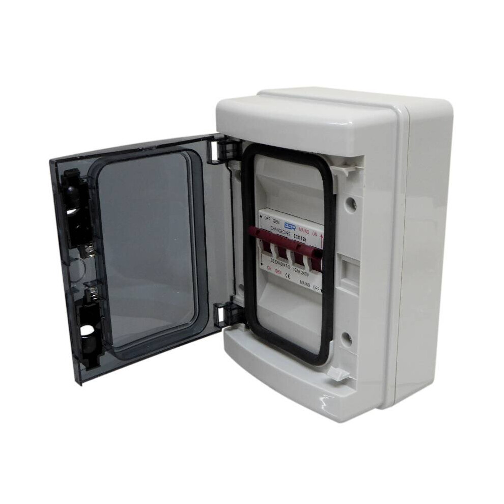 Ip65 125 Amp Changeover Switch In Outdoor Weatherproof Enclosure 5060416803713