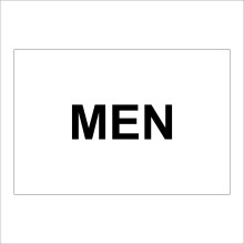 (600 x 400mm - 24 x 16, C - Dibond / Composite Aluminium) GG051 Men Sign Gents Male Restroom Bathroom Wash Relax Working Club 600mm x 450mm B - Magnetic - Vehicle Grade