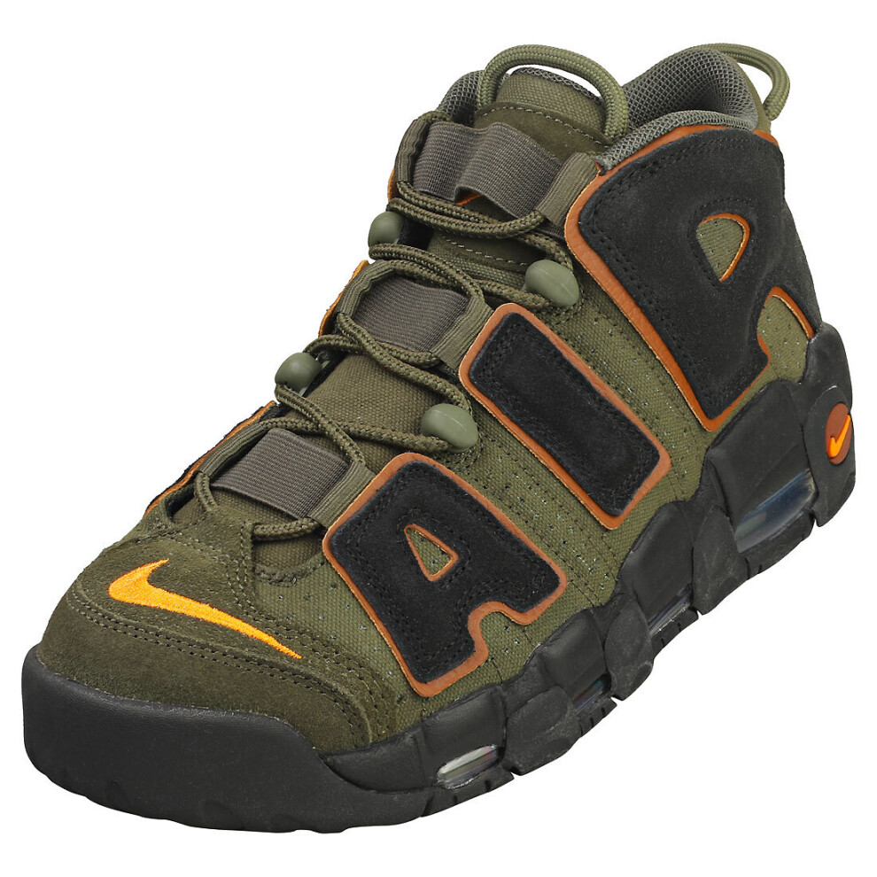 (7.5) Nike Air More Uptempo 96 Mens Fashion Trainers in Khaki Black