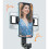 (Black) Wireless Bluetooth Selfie Stick Tripod Extendable Phone Stand With Detachable Fill Light 2