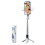 (White) Wireless Bluetooth Selfie Stick Tripod Extendable Phone Stand With Detachable Fill Light 1