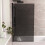 NES Home 800mm Square Bath Screen Black Profile Tinted Black Glass Reversible | Kai 3
