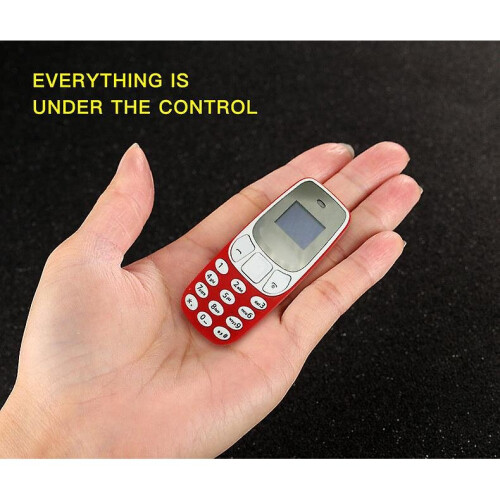 (Red) Mini Mobile Phone Keypad Wireless Portable Bluetooth Non Smart Mobile Phone 1