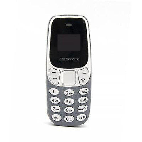 (Grey) Mini Mobile Phone Keypad Wireless Portable Bluetooth Non Smart Mobile Phone