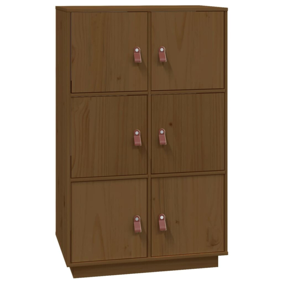 (Honey brown) vidaXL Solid Wood Pine Highboard High Sideboard Buffet Cupboard Multi Colours