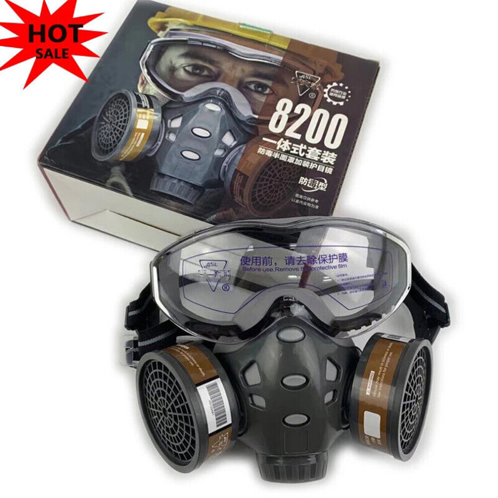 8200 Full Face Respirator Gas Mask Chemical Spraying Painting Filter
