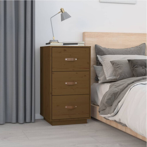 VidaXL (Honey brown) vidaXL 1/2x Solid Wood Pine Bedside Cabinet Nightstand End Table Multi Colours 2