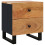 VidaXL (2 Acacia) vidaXL Bedside Cabinet Bed Table Telephone Stand Nightstand Solid Wood Mango 9