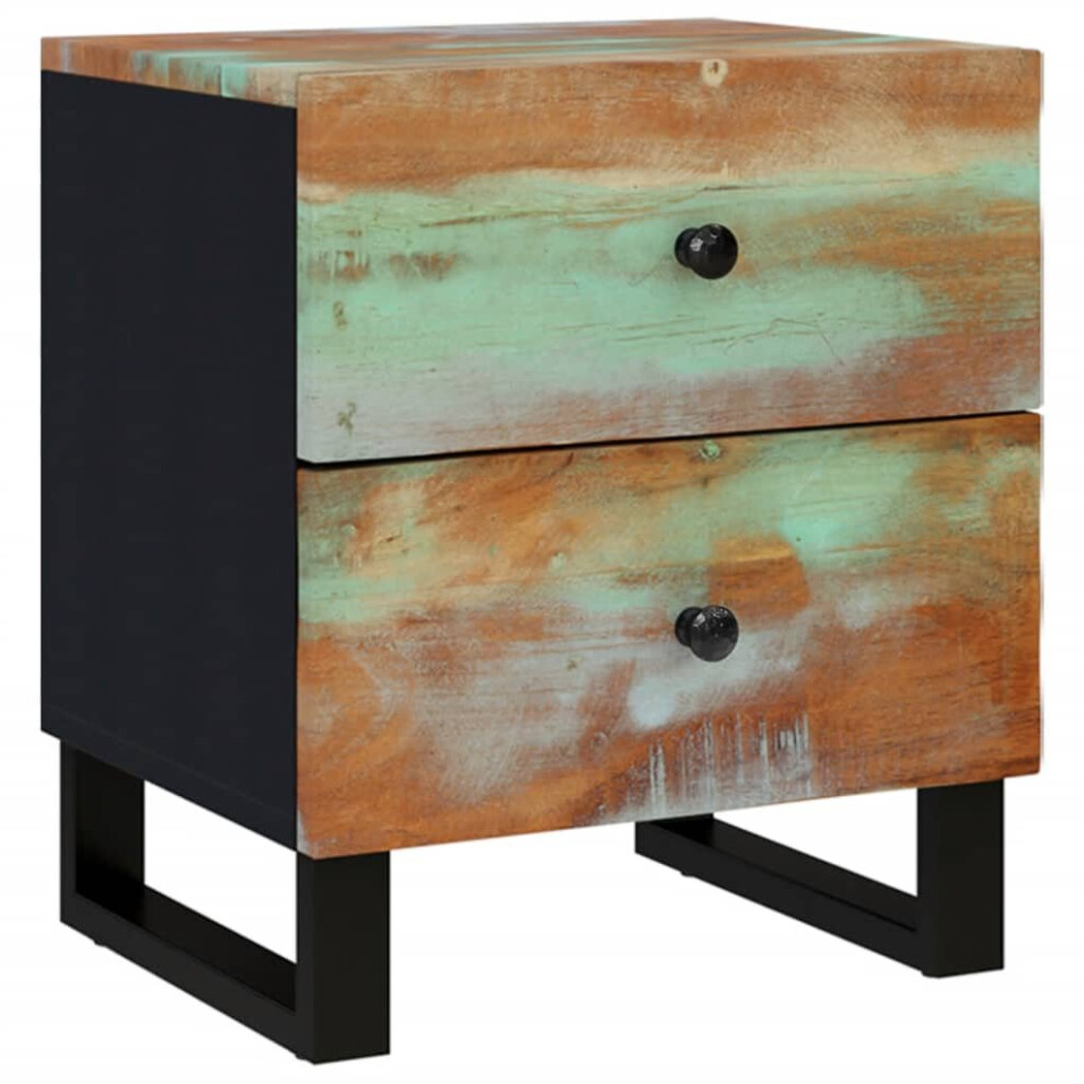 (1 Reclaimed) vidaXL Bedside Cabinet Bed Table Telephone Stand Nightstand Solid Wood Mango