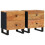 VidaXL (2 Acacia) vidaXL Bedside Cabinet Bed Table Telephone Stand Nightstand Solid Wood Mango 1