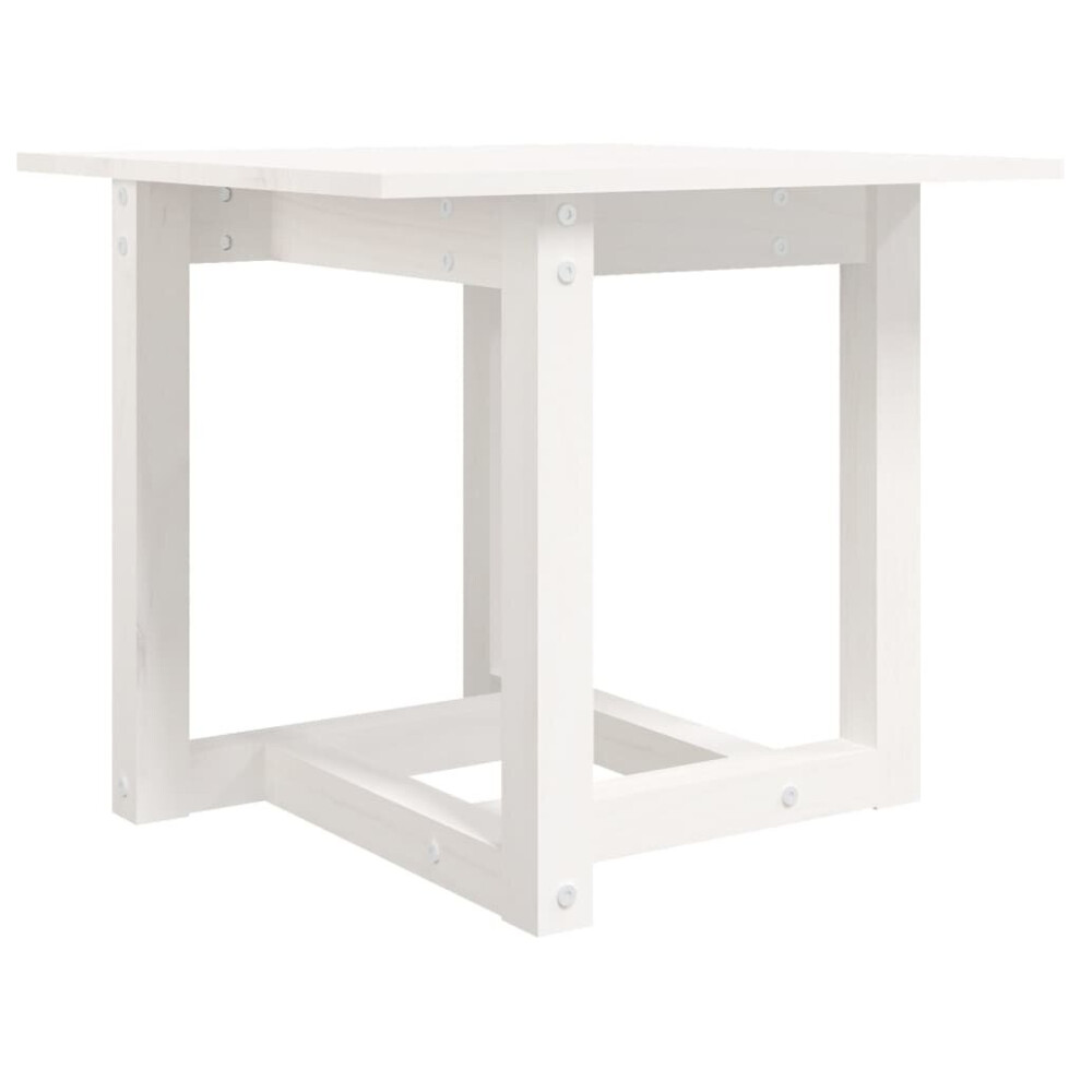 (White, 50 x 50 x 45 cm) vidaXL Solid Wood Pine Coffee Table Multi Colours 110x55x45 cm/50x50x45 cm