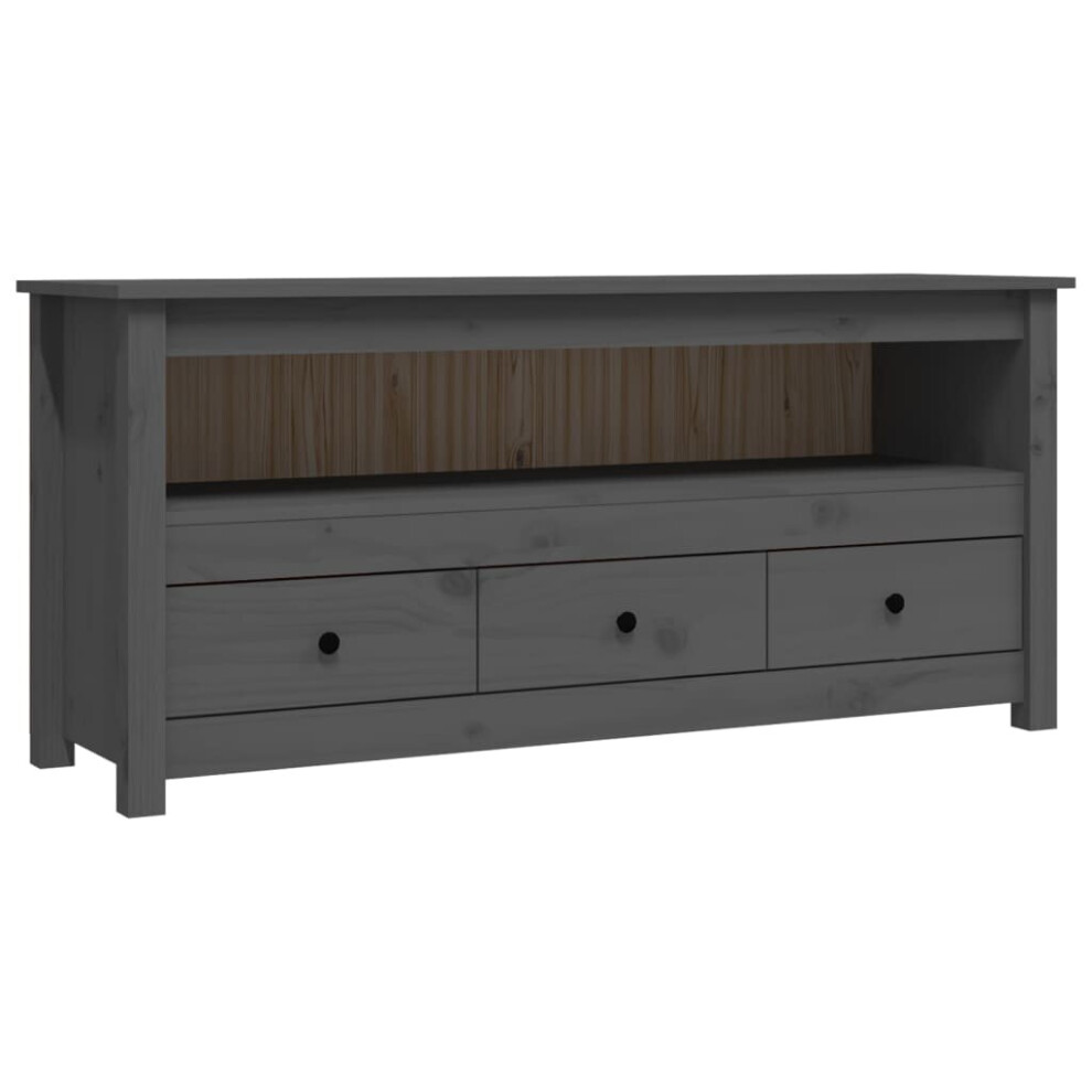 (Grey) vidaXL Solid Wood Pine TV Cabinet TV Stand Media HiFi Cabinet Multi Colours