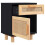 VidaXL (Black, 2) vidaXL 1/2x Solid Wood Pine Bedside Cabinet Natural Rattan Table Multi Colours 6