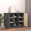 VidaXL (Grey) vidaXL Solid Wood Pine Sideboard Wooden Home Organiser Cupboard Multi Colours 6
