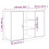 VidaXL (Grey) vidaXL Solid Wood Pine Sideboard Wooden Home Organiser Cupboard Multi Colours 10