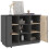 VidaXL (Grey) vidaXL Solid Wood Pine Sideboard Wooden Home Organiser Cupboard Multi Colours 8