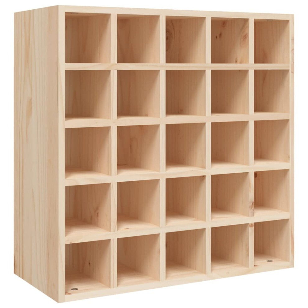 (Brown, with 25 holes) vidaXL Solid Wood Pine Wine Cabinet Alcohol Cabinet Rack Multi Colours/Models
