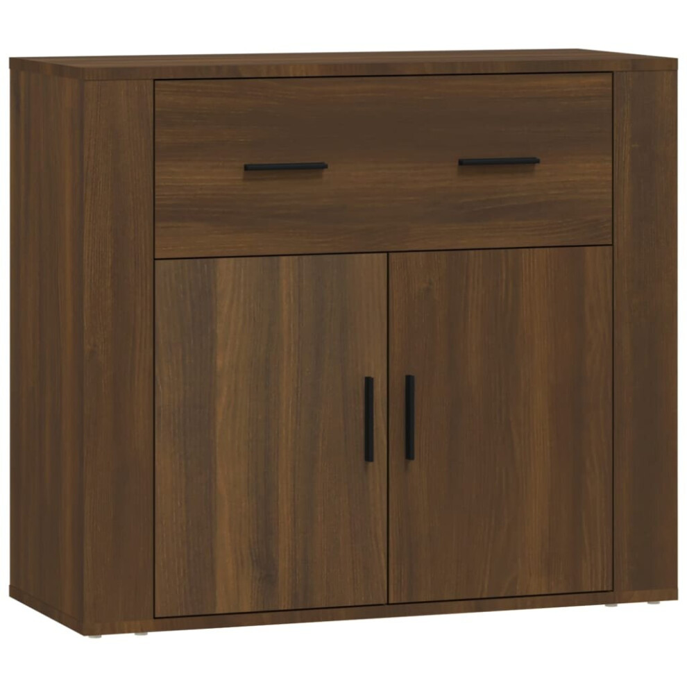 (Brown oak) vidaXL Sideboard Engineered Wood Home Organiser Console Cabinet Multi Colours