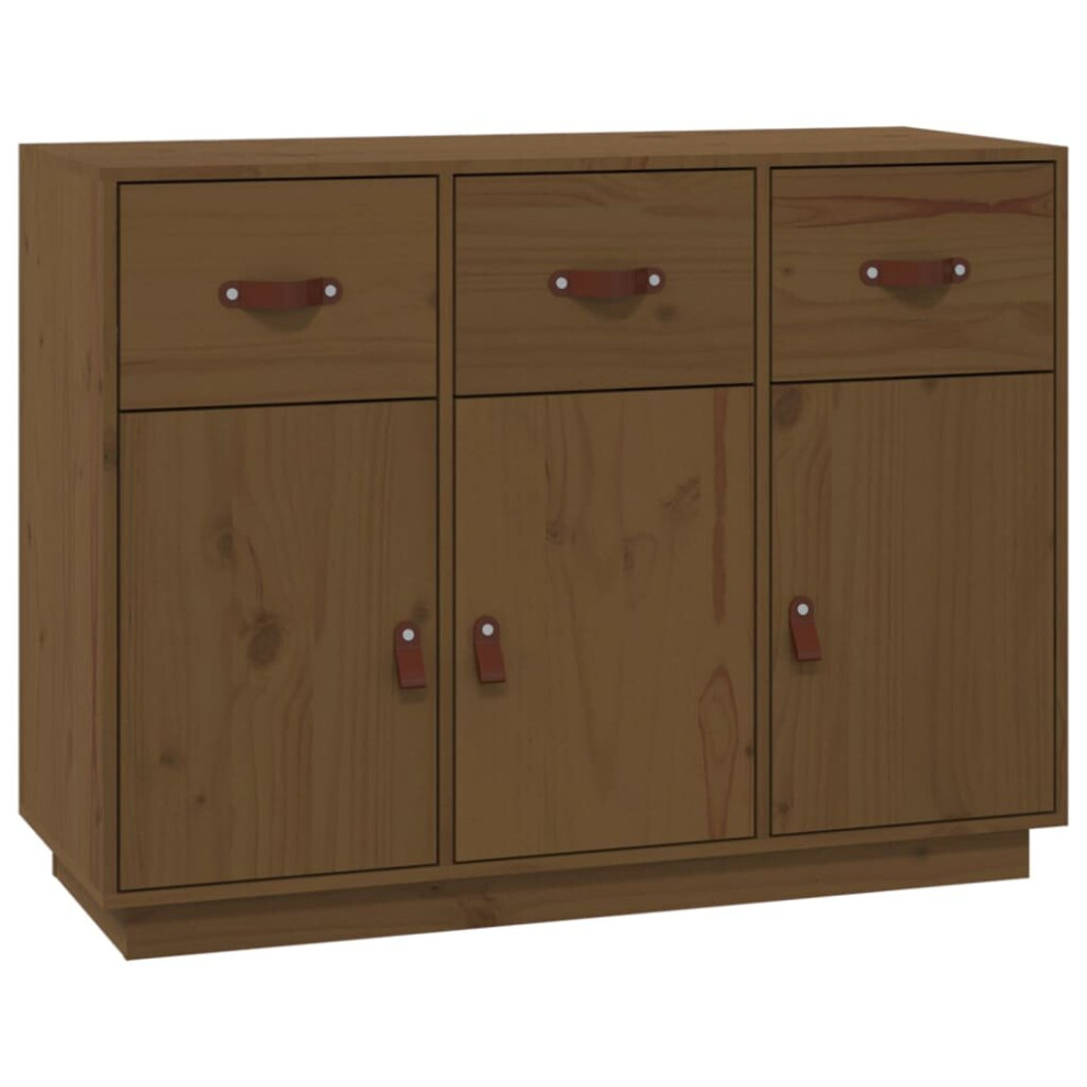 Vidaxl (Honey Brown) Solid Wood Pine Sideboard Wooden Side Cabinet Cupboard Multi Colours