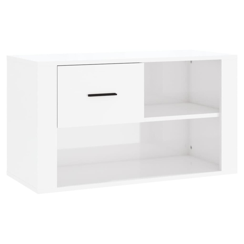 (High gloss white) vidaXL Shoe Cabinet Engineered Wood Shoe Storage Cupboard Rack Multi Colours