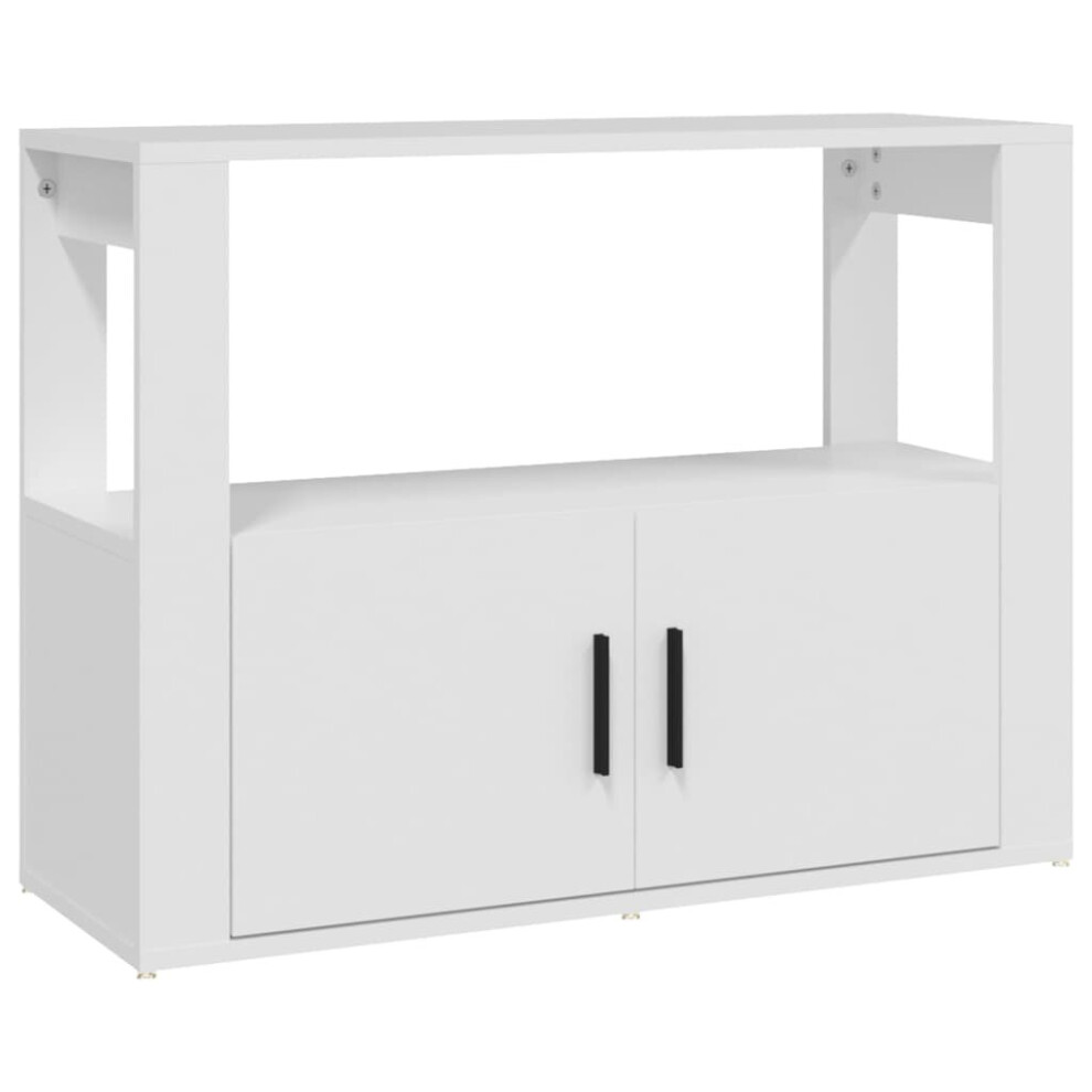 Vidaxl (White) Sideboard Engineered Wood Indoor Cupboard Home Organiser Multi Colours White
