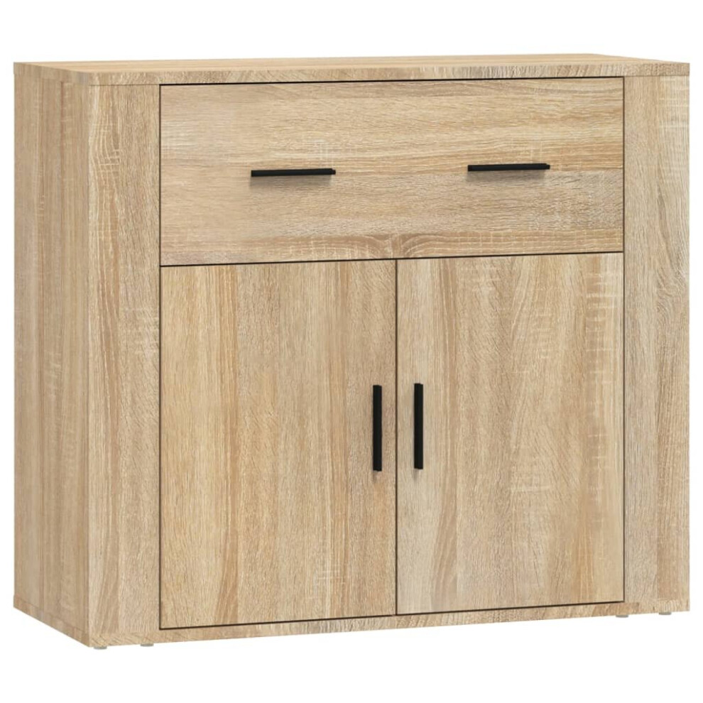 Vidaxl (Sonoma Oak) Sideboard Side Cabinet Storage Cupboard Home Organiser Engineered Wood Not,Specified