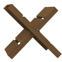 (Honey brown) vidaXL Solid Wood Pine Log Holder Rack Lumber Storage Carrier Multi Colours