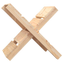 (Brown) vidaXL Solid Wood Pine Log Holder Rack Lumber Storage Carrier Multi Colours