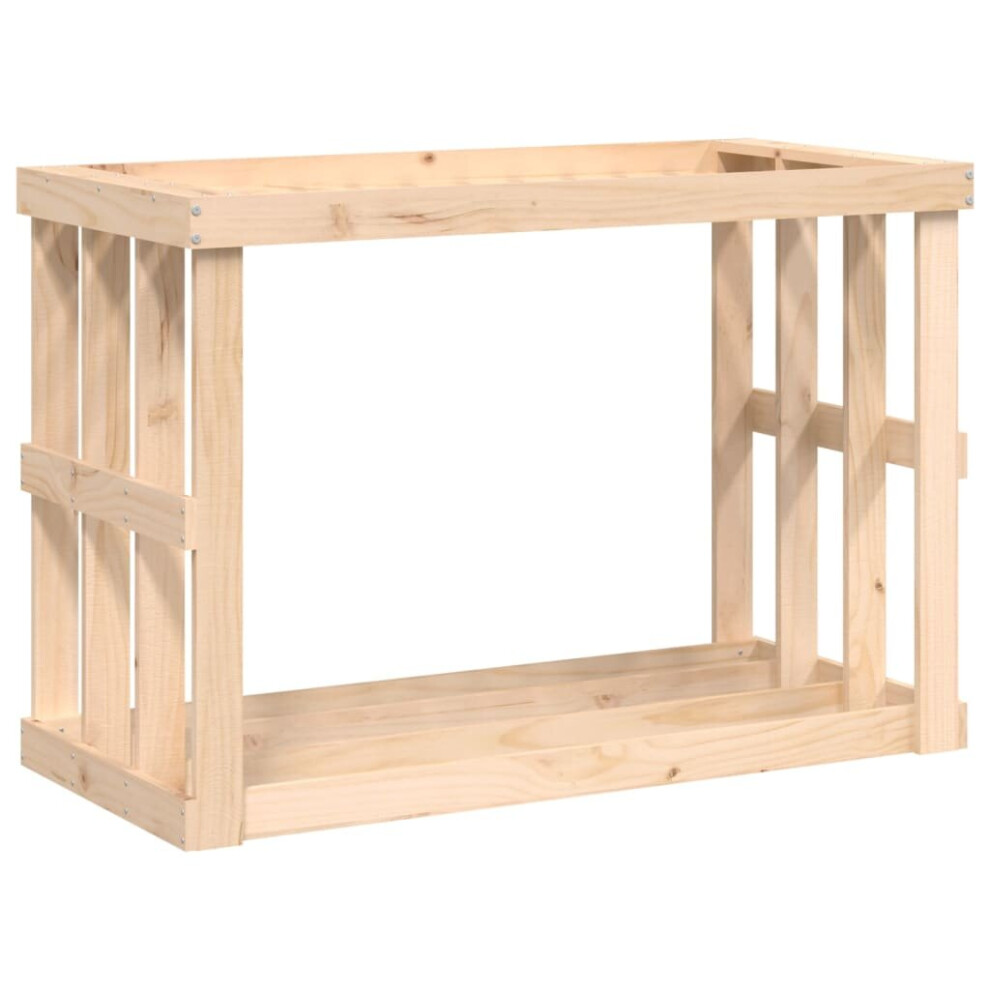 Vidaxl (, 108 X 52 X 74 Cm) Outdoor Log Holder Honey Wooden Firewood Stand Solid Wood Pine Brown