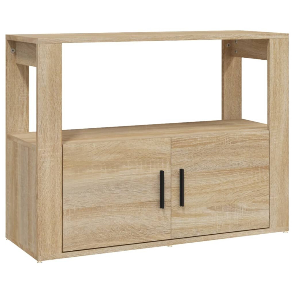 Vidaxl (Sonoma Oak) Sideboard Engineered Wood Indoor Cupboard Home Organiser Multi Colours Brown