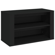 (Black) vidaXL Shoe Rack Engineered Wood Hallway Shoe Storage Cupboard Multi Colours