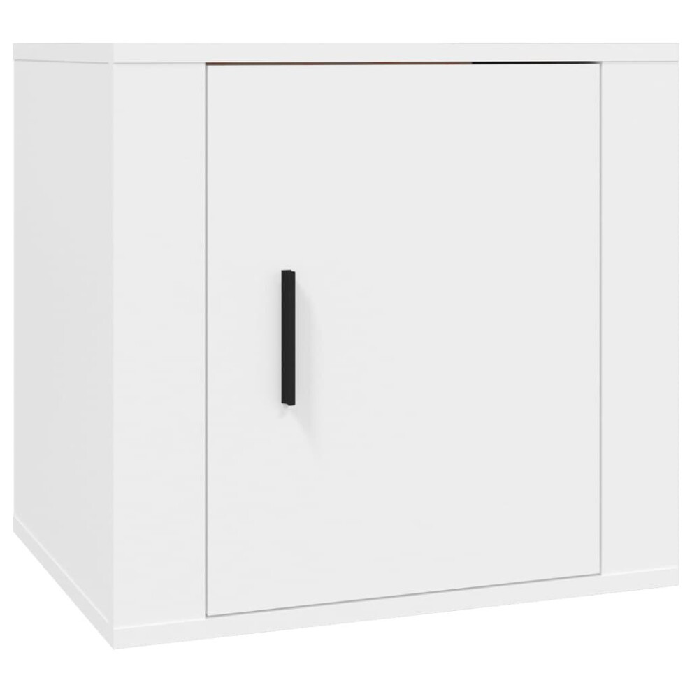 (White, 1 x Bedside cabinet) vidaXL 1/2x Bedside Cabinet White End Table Indoor Nightstand Telephone Stand