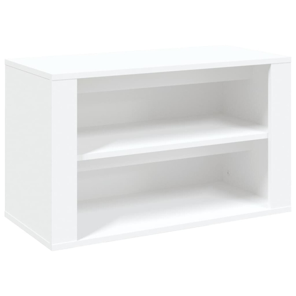 (White) vidaXL Shoe Rack Engineered Wood Hallway Shoe Storage Cupboard Multi Colours