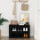 VidaXL (Black) vidaXL Shoe Rack Engineered Wood Hallway Shoe Storage Cupboard Multi Colours 3