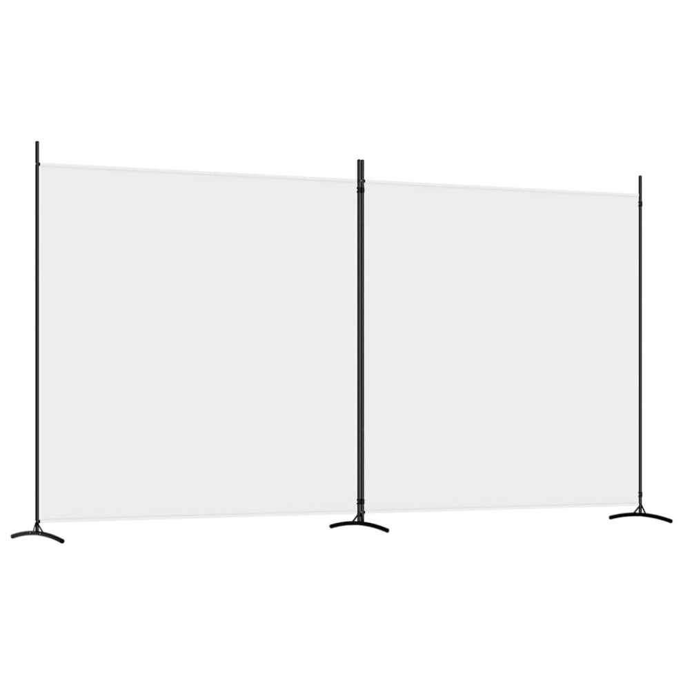 Vidaxl (White, 348 X 180 Cm) Room Divider Wall Partition Screen Panel Room Separator Privacy Screen