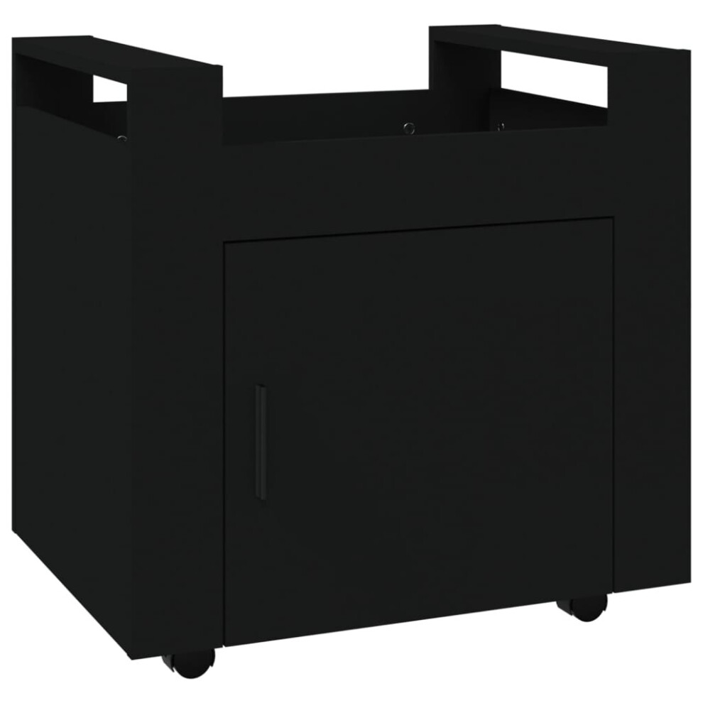 Vidaxl (Black) Desk Trolley Engineered Wood Office Under Storage Trolley Multi Colours