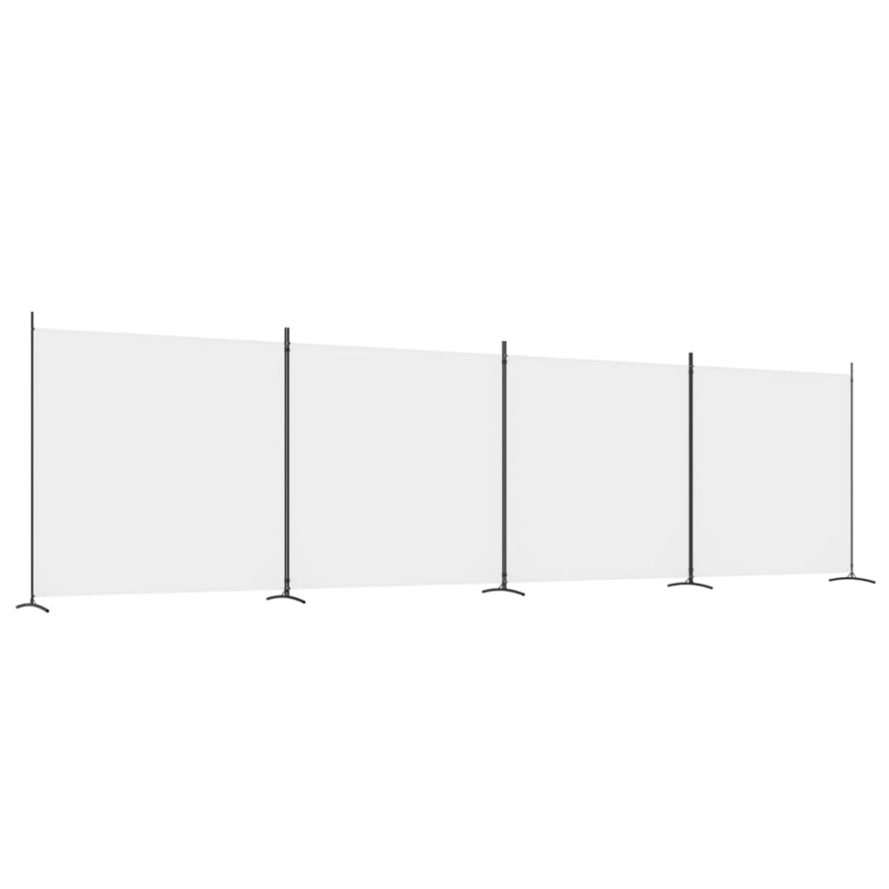 (White, 698 x 180 cm) vidaXL Room Divider Wall Partition Screen Panel Room Separator Privacy Screen