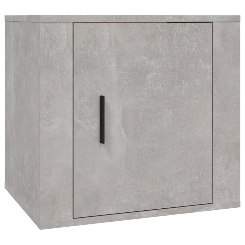 Vidaxl (Concrete Grey, 1 X Bedside Cabinet) 1/2X Bedside Cabinet White End Table Indoor Nightstand Telephone Stand