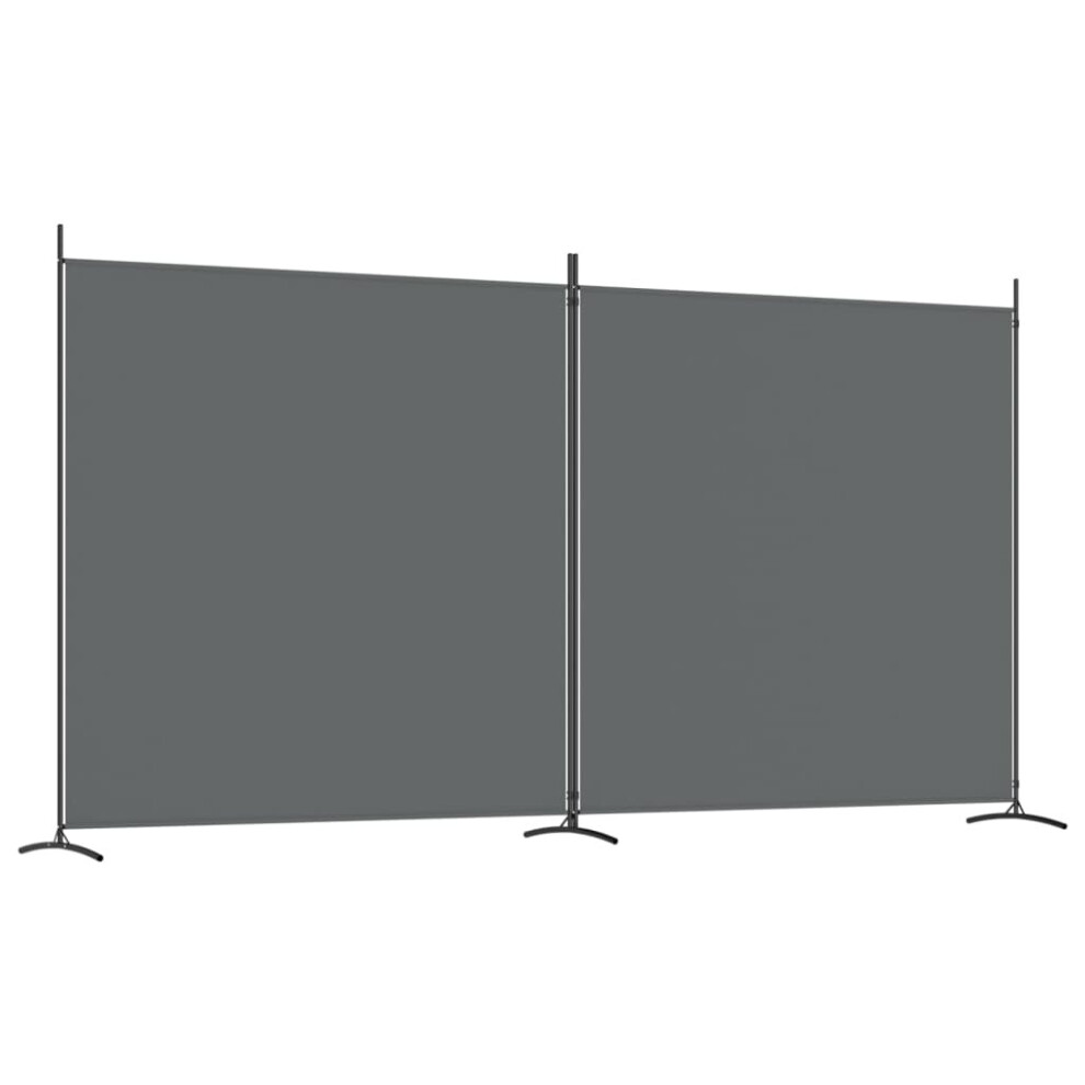 Vidaxl (Anthracite, 348 X 180 Cm) Room Divider Wall Partition Screen Panel Room Separator Privacy Screen