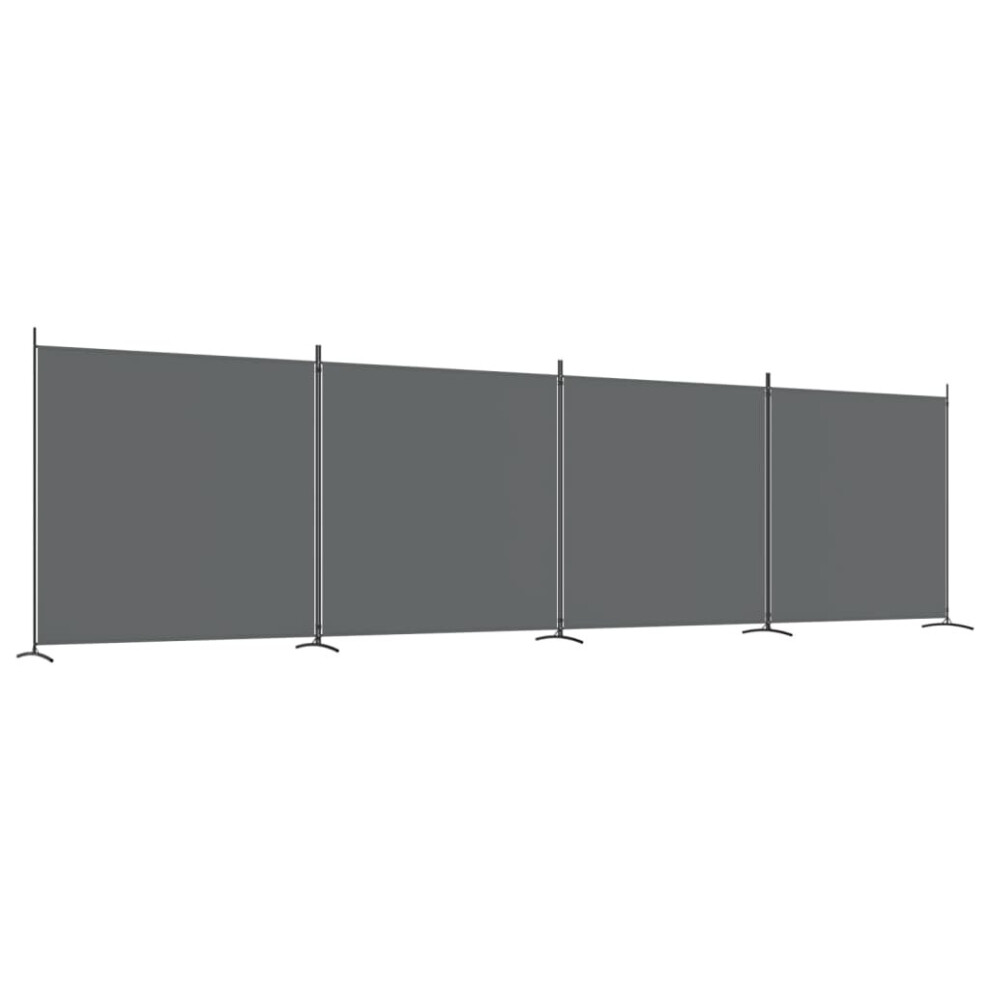Vidaxl (Anthracite, 698 X 180 Cm) Room Divider Wall Partition Screen Panel Room Separator Privacy Screen Grey