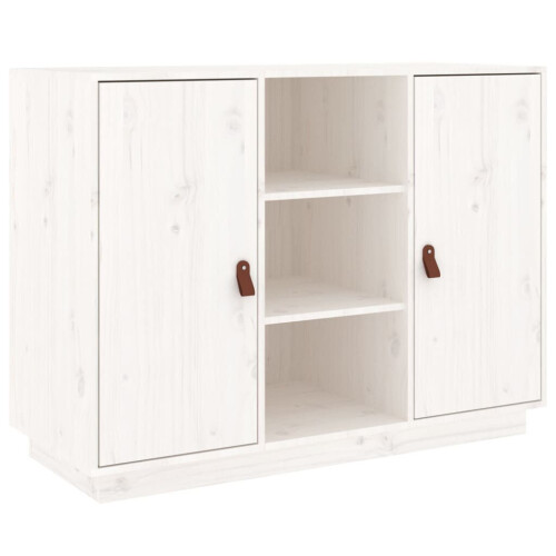 VidaXL (White) vidaXL Solid Wood Pine Sideboard Wooden Home Organiser Cupboard Multi Colours