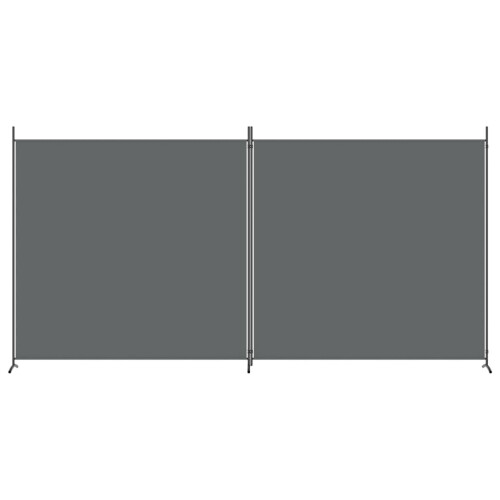 VidaXL (Anthracite, 348 x 180 cm) vidaXL Room Divider Wall Partition Screen Panel Room Separator Privacy Screen 2
