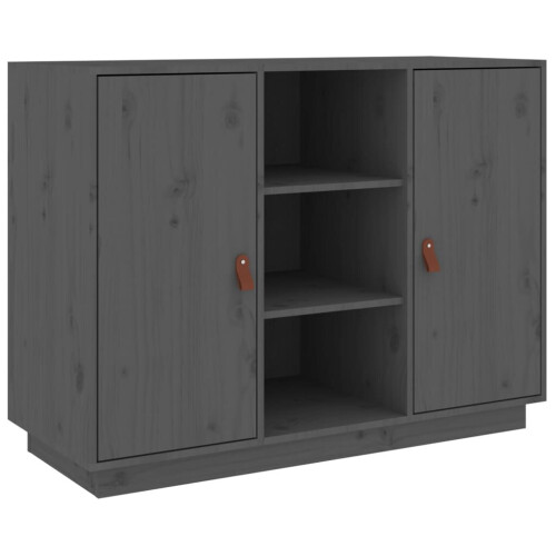 VidaXL (Grey) vidaXL Solid Wood Pine Sideboard Wooden Home Organiser Cupboard Multi Colours