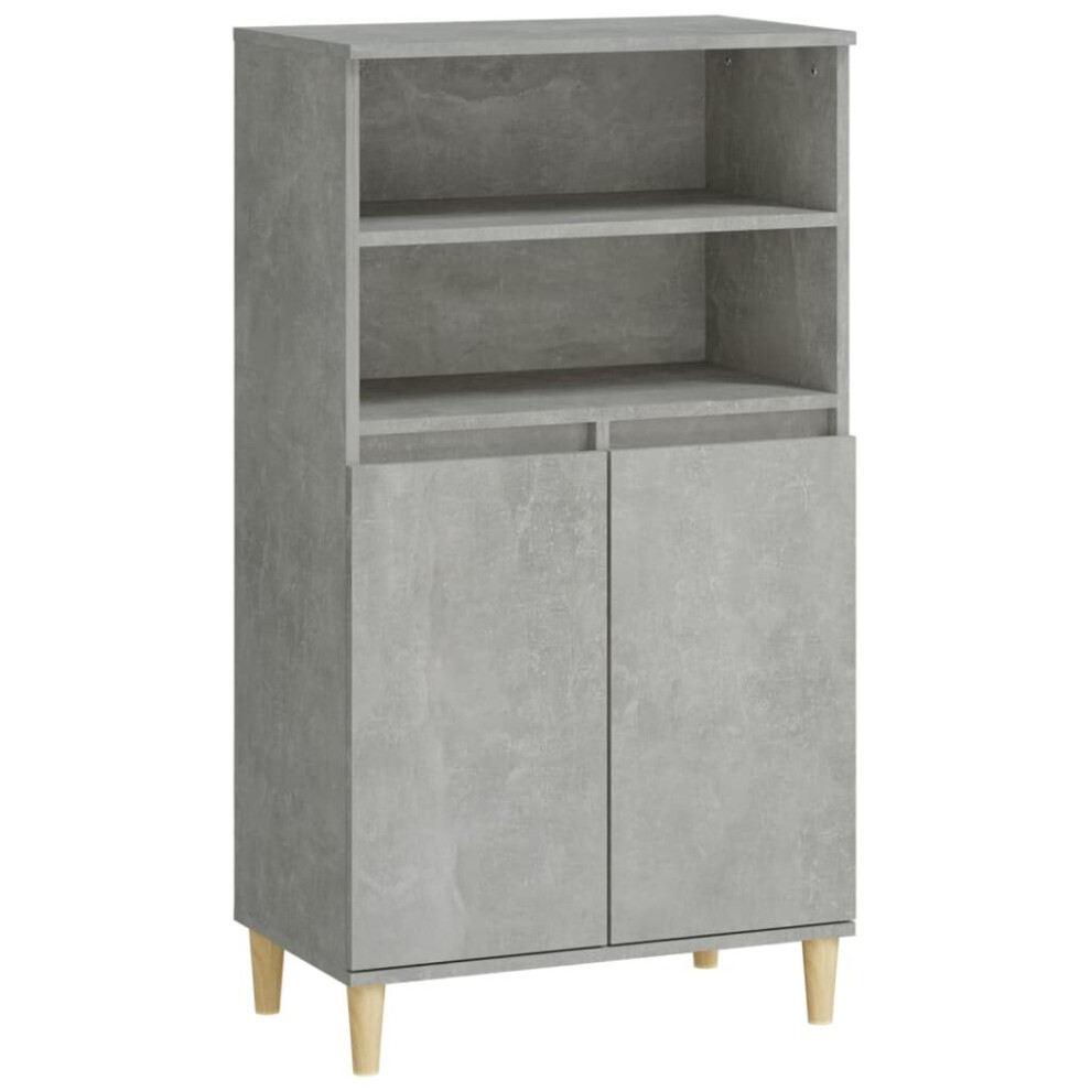 (Concrete grey) vidaXL Highboard Engineered Wood High Sideboard Buffet Cabinet Multi Colours