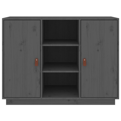 VidaXL (Grey) vidaXL Solid Wood Pine Sideboard Wooden Home Organiser Cupboard Multi Colours 2