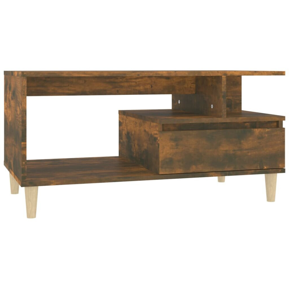 Vidaxl (Smoked Oak) Coffee Table Engineered Wood Couch Centre Accent Table Multi Colours