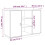 VidaXL (White) vidaXL Solid Wood Pine Sideboard Wooden Home Organiser Cupboard Multi Colours 4