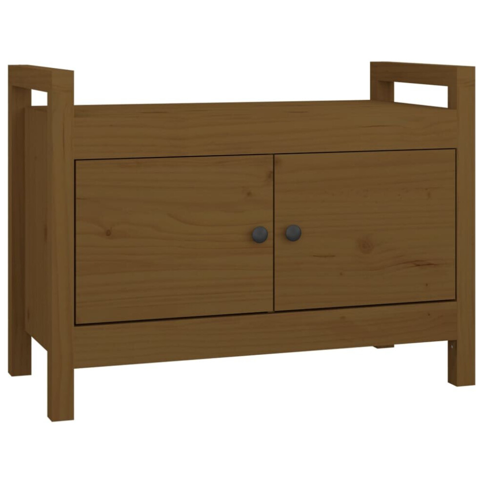 Vidaxl (Honey Brown, 80 X 40 X 60 Cm) Solid Wood Pine Hall Bench Chair Multi Colours 80X40x43 Cm/80X40x60 Cm